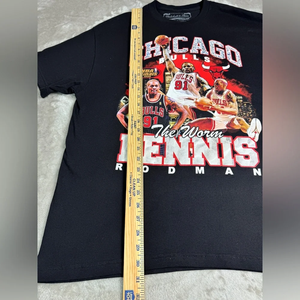 Dennis Rodman‎ The Worm Shirt Mens XL Black Chicago Bulls NBA Finals 96 NBA